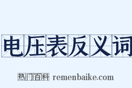电压表反义词是什么意思的图片